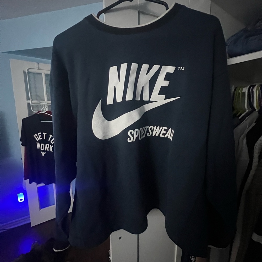 Nike Black and White Crewneck